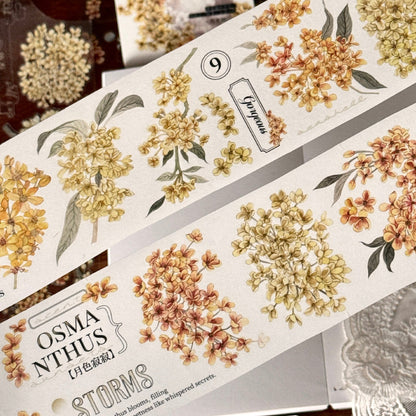6cm*150cm Flower Language Die Cutting Washi/PET Tape
