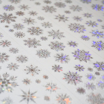 6cm*100cm Aurora Snowflake Die Cutting Shell Light PET Tape