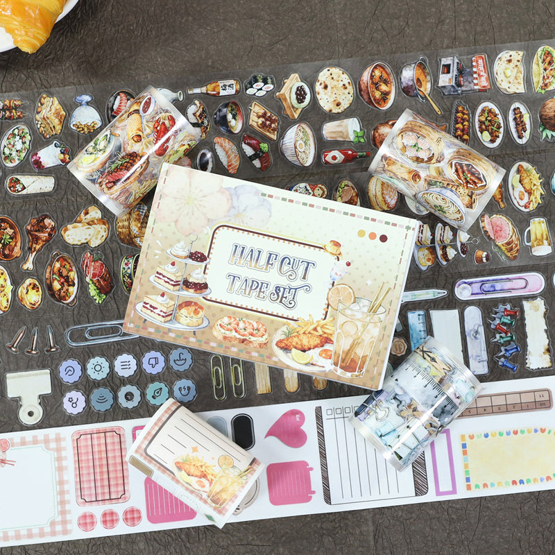 Warm Food Tape Set for journaling, scrapbooking and collage
