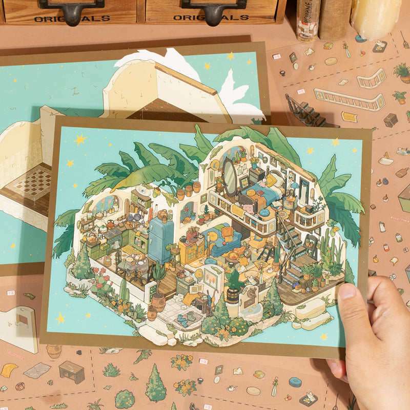 World Collection Series 3D Sticker for journaling, scrapbooking and collage