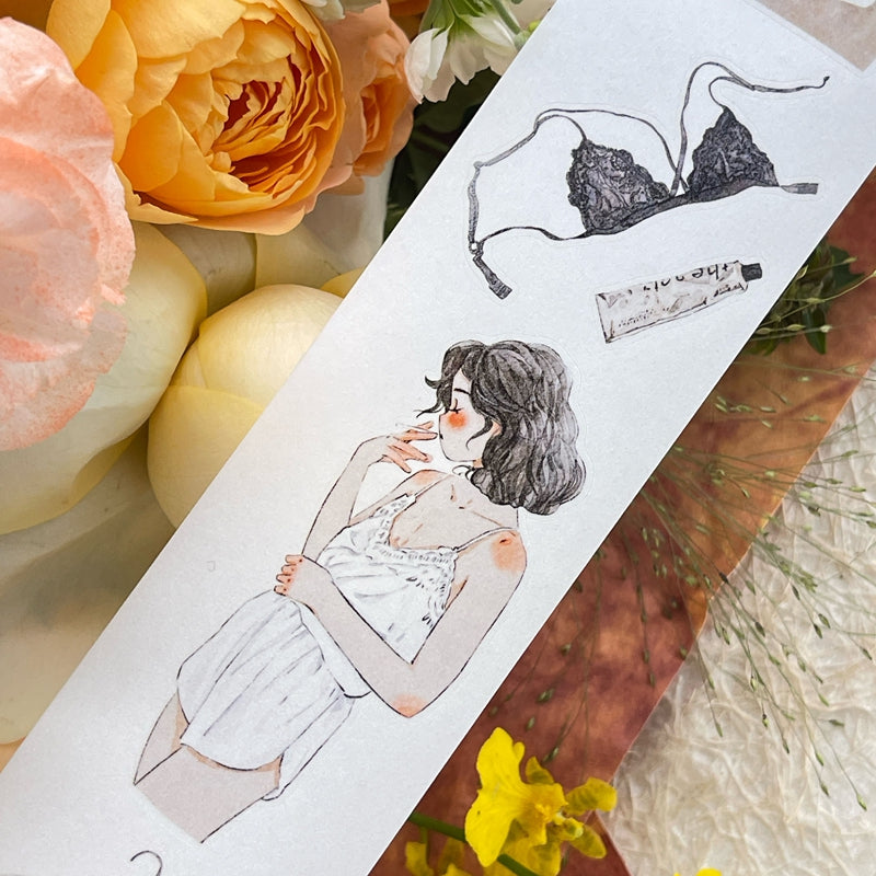 5cm*333cm Secret Die Cutting Washi/PET/Fog PET Tape featuring secret designs for journaling, scrapbooking and collage