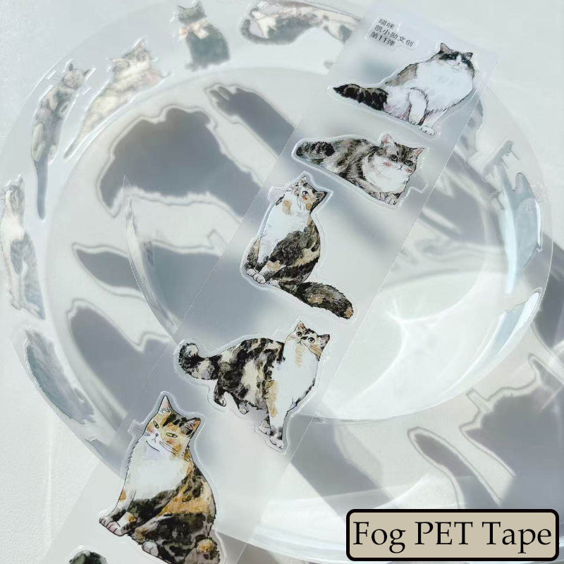 Whole Roll 3.5cm*10m kitty Die Cutting Washi/PET/Fog PET Tape