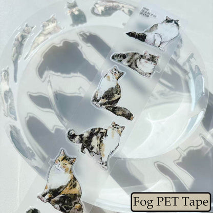 Whole Roll 3.5cm*10m kitty Die Cutting Washi/PET/Fog PET Tape