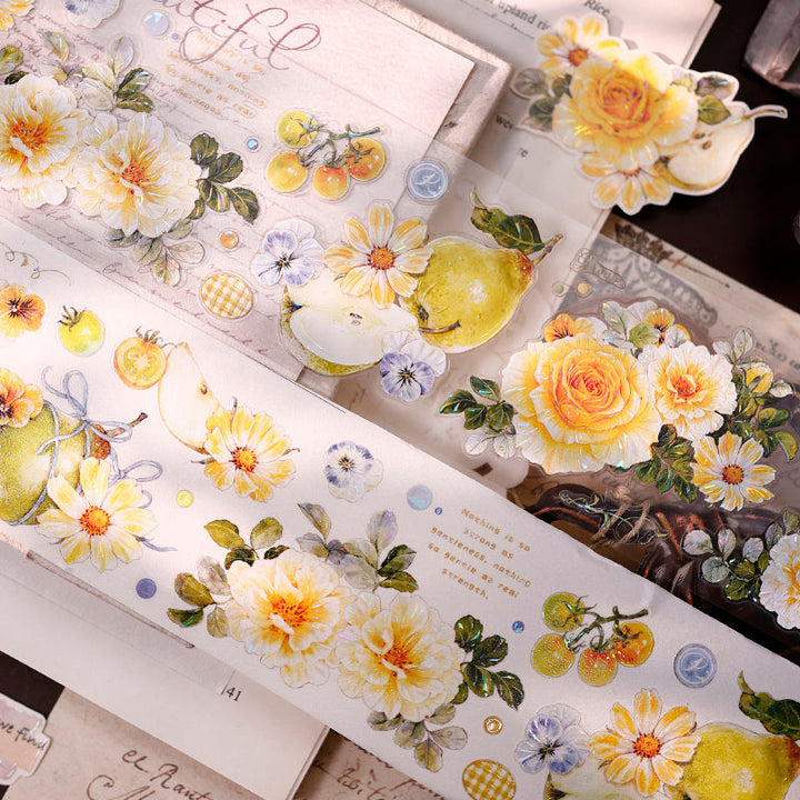 6cm*125cm Grape Vine Die Cutting Washi/PET/Shell Light Washi/PET Tape