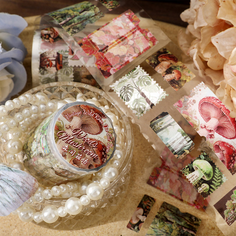 Wild Rose Series Die Cutting Self-adhesive Tape featuring rose designs for journaling, scrapbooking and collage