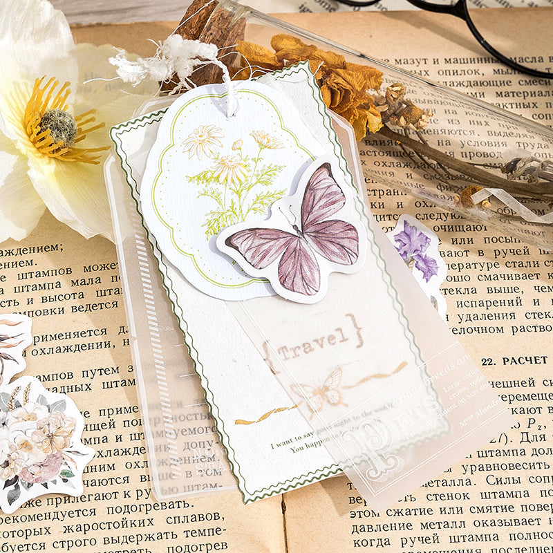 Flowers fall butterfly Sticker