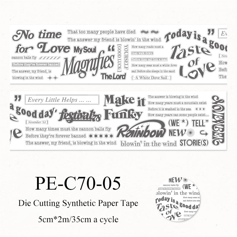 Slow writing series Die Cutting Synthetic Paper Tape