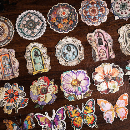 Old Time Atmospheres Series Sticker featuring old designs for journaling, scrapbooking and collage