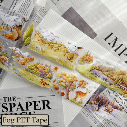 Whole Roll 6.5cm*5m In the forest area Die Cutting Washi/PET/Fog PET Tape