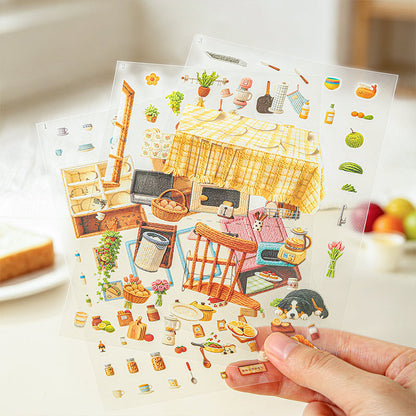 Corner Of Home Series 3D Sticker featuring home designs for journaling, scrapbooking and collage