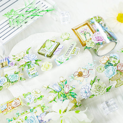 Spring time Shell Light PET Tape featuring spring, and light designs for journaling, scrapbooking and collage