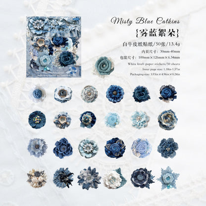 Handmade Beaded Flower Series Sticker