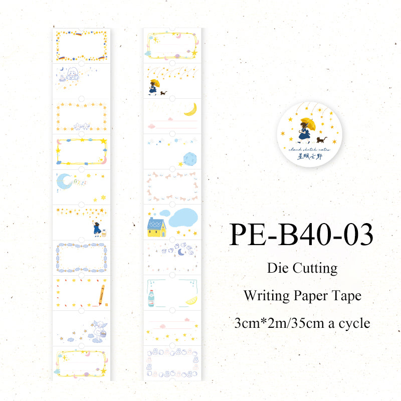 Sweetheart Imprint Series Die Cutting Writing Paper Tape