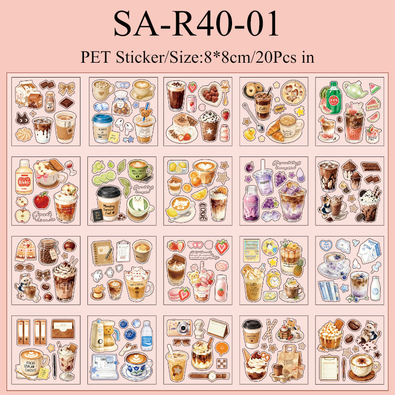 Corner Coffee Series Sticker Book