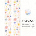 Daisy flower journal series Die Cutting PET Tape