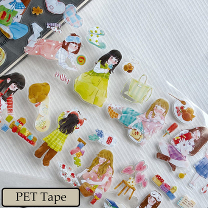 Whole Roll 6cm*5m Moments of Childhood Die Cutting Washi/PET/Fog PET Tape