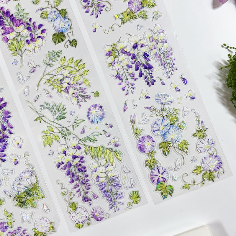 Whole Roll 6cm*5m Chao Yan Fu Meng Die Cutting Washi/Synthetic Paper/Shell Light PET Tape featuring light designs for journaling, scrapbooking and collage