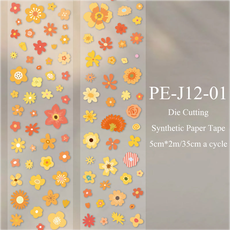 Little Flower Story Series Die Cutting Synthetic Paper Tape