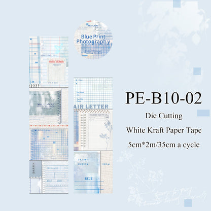 Collage Gallery Series Die Cutting White Kraft Paper Tape