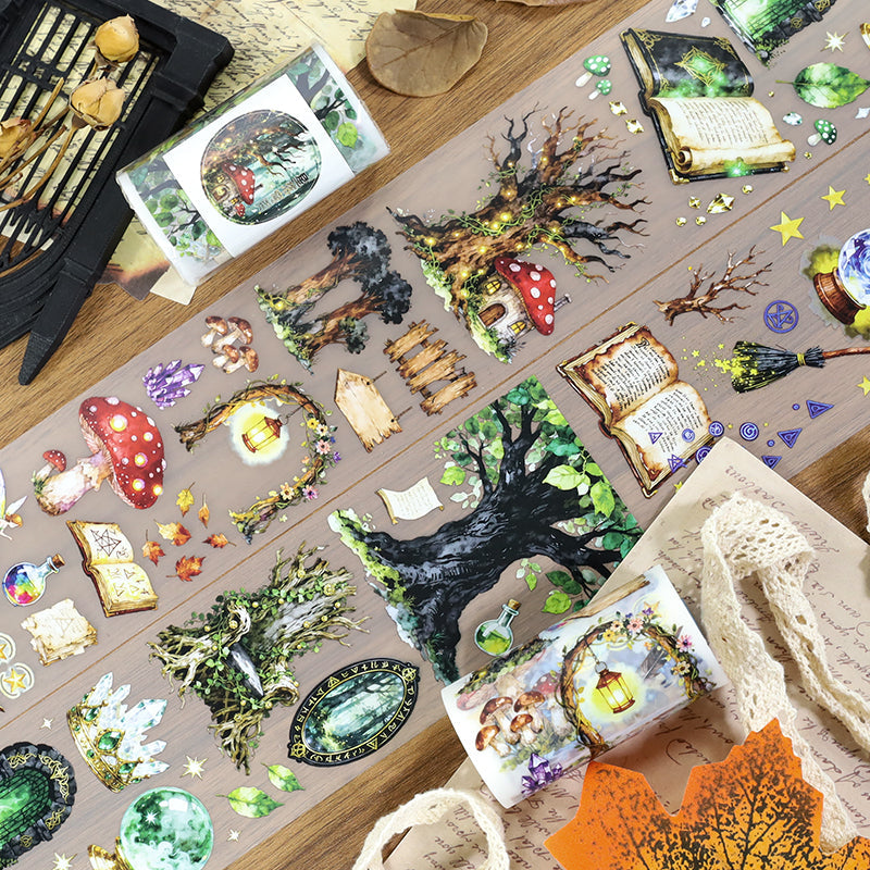 Starfall Pavilion Fog PET Tape featuring star designs for journaling, scrapbooking and collage