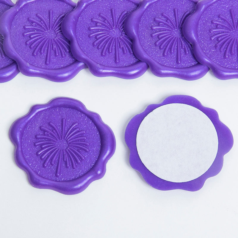 Relief flower bed Wax Seal Sticker