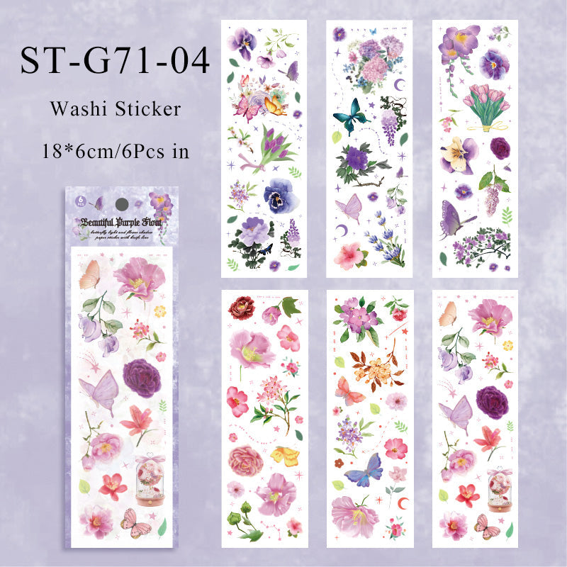 Butterfly light and flower shadow Sticker