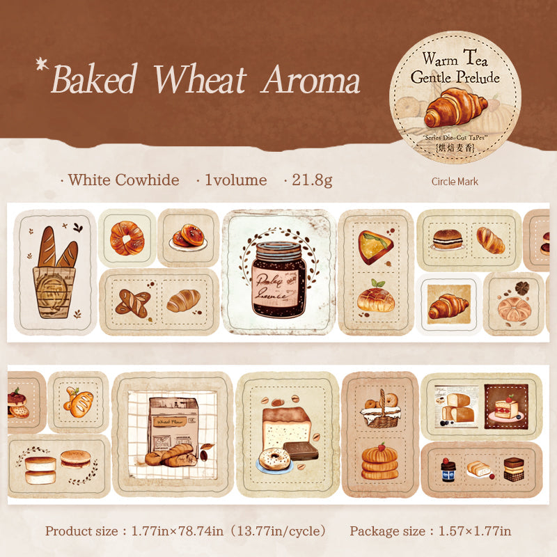 Warm Tea Gentle Prelude Series Die Cutting Kraft Paper Tape
