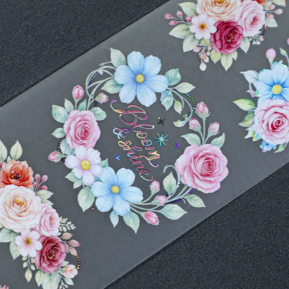 Flower Language Diary Shell Silver Fog PET Tape