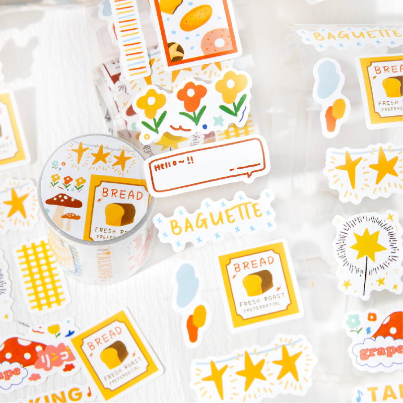 Half sugar market series Die Cutting Self-adhesive Tape for journaling, scrapbooking and collage