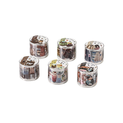 Leisure Moments Series Die Cutting PET Tape featuring leisure designs for journaling, scrapbooking and collage
