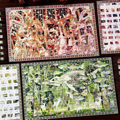 Worldly Natural History Series 3D Sticker for journaling, scrapbooking and collage