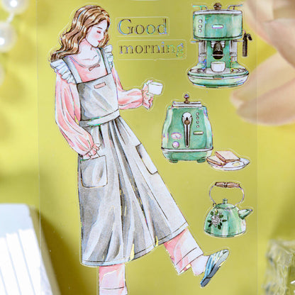 6cm*100cm Home Alone Diary Shell Light PET Tape featuring home, and light designs for journaling, scrapbooking and collage