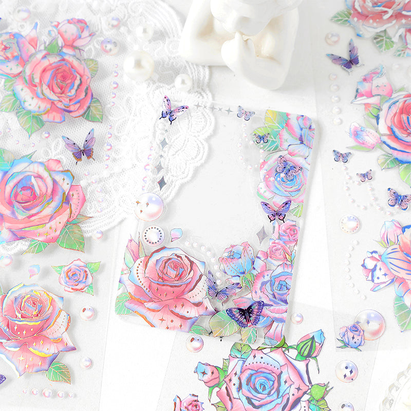 Butterfly love flowers Sticker