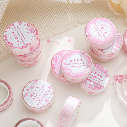 Spring Blossom Words Series Flash PET Tape featuring spring designs for journaling, scrapbooking and collage
