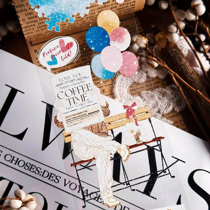 6cm*100cm Confession Balloon PET Tape for journaling, scrapbooking and collage