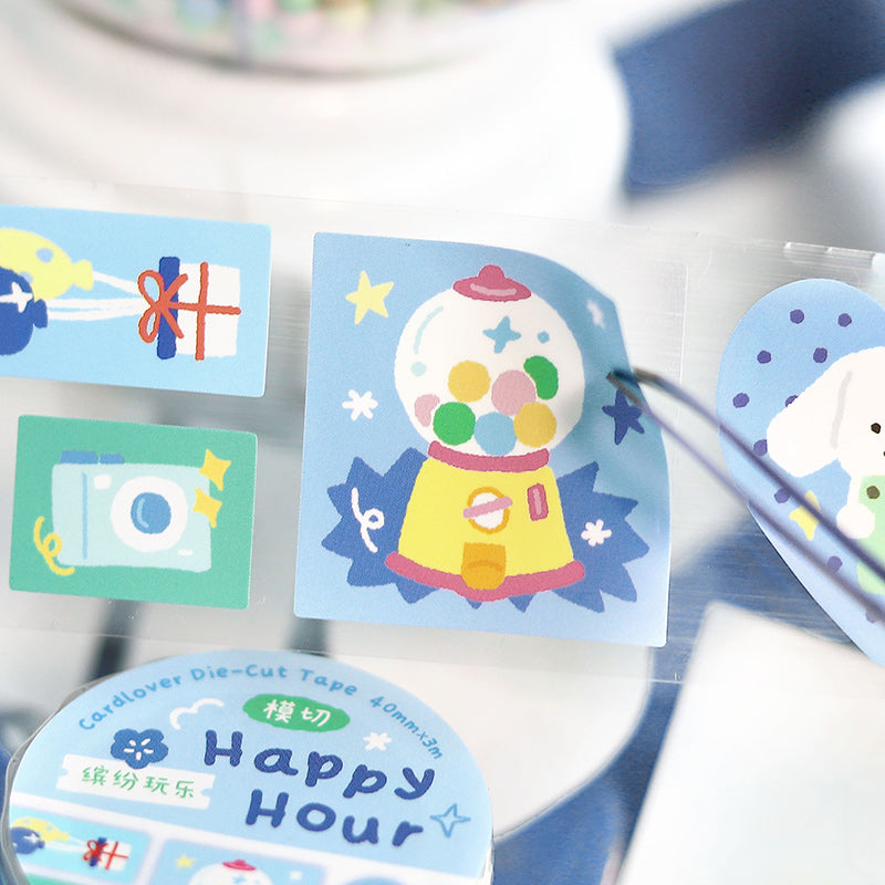 Colorful Dreamland Series Die Cutting Synthetic Paper Tape