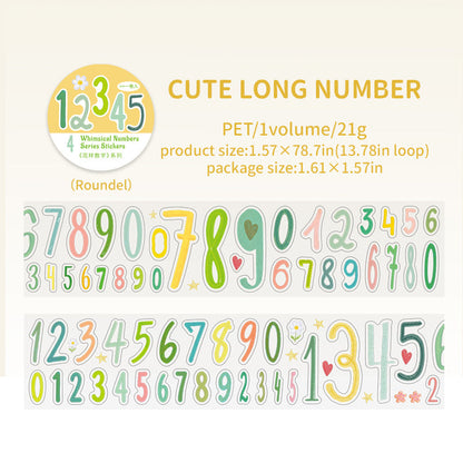 Variety Number Series Die Cutting PET Tape