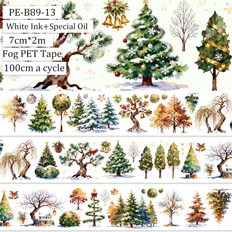 Cold forest Fog PET Tape featuring forest, and old designs for journaling, scrapbooking and collage