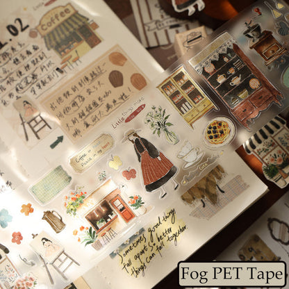 6cm*100cm Puff pastry tea party Die Cutting Washi/Fog PET Tape