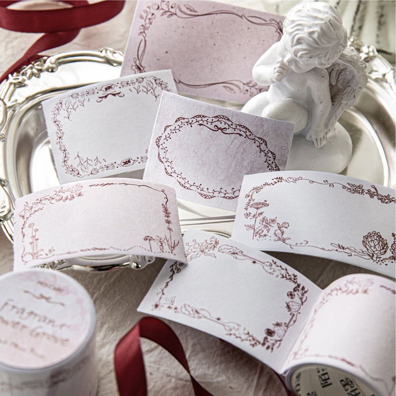 Memo Blank Signature Series White Kraft Paper Tape featuring white designs for journaling, scrapbooking and collage