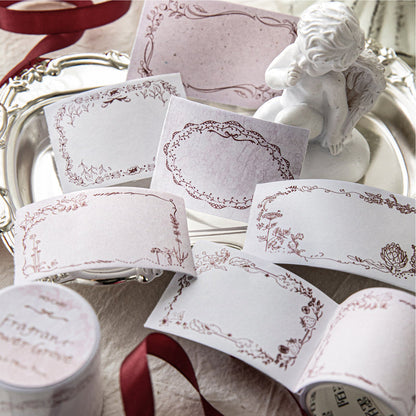 Memo Blank Signature Series White Kraft Paper Tape featuring white designs for journaling, scrapbooking and collage