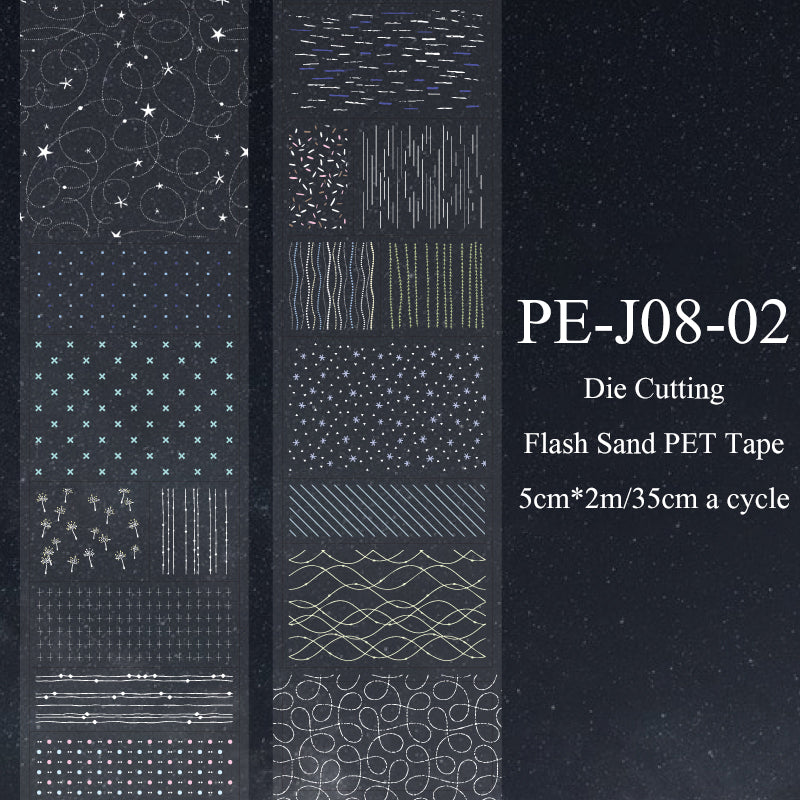 Dot Mark Series Die Cutting Flash Sand PET Tape