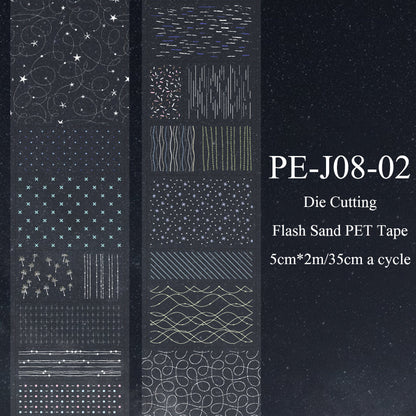 Dot Mark Series Die Cutting Flash Sand PET Tape