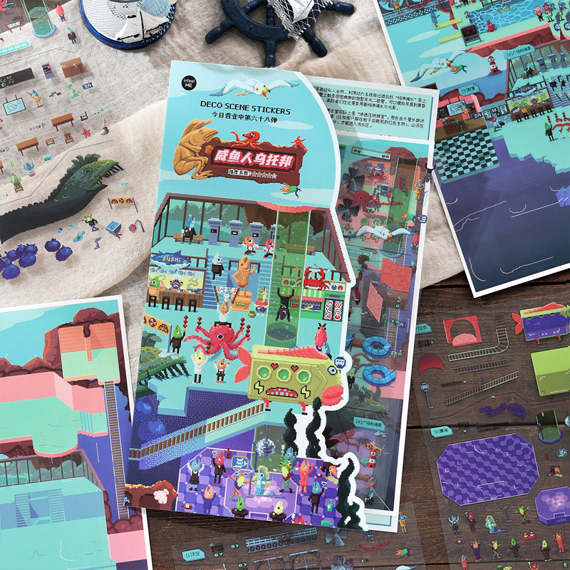 Open Today Series 3D Sticker for journaling, scrapbooking and collage
