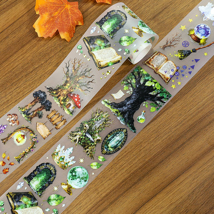 Starfall Pavilion Fog PET Tape featuring star designs for journaling, scrapbooking and collage