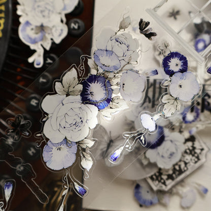Blue Window flowers Die-Cutting Washi Tape - Sample 120cm
