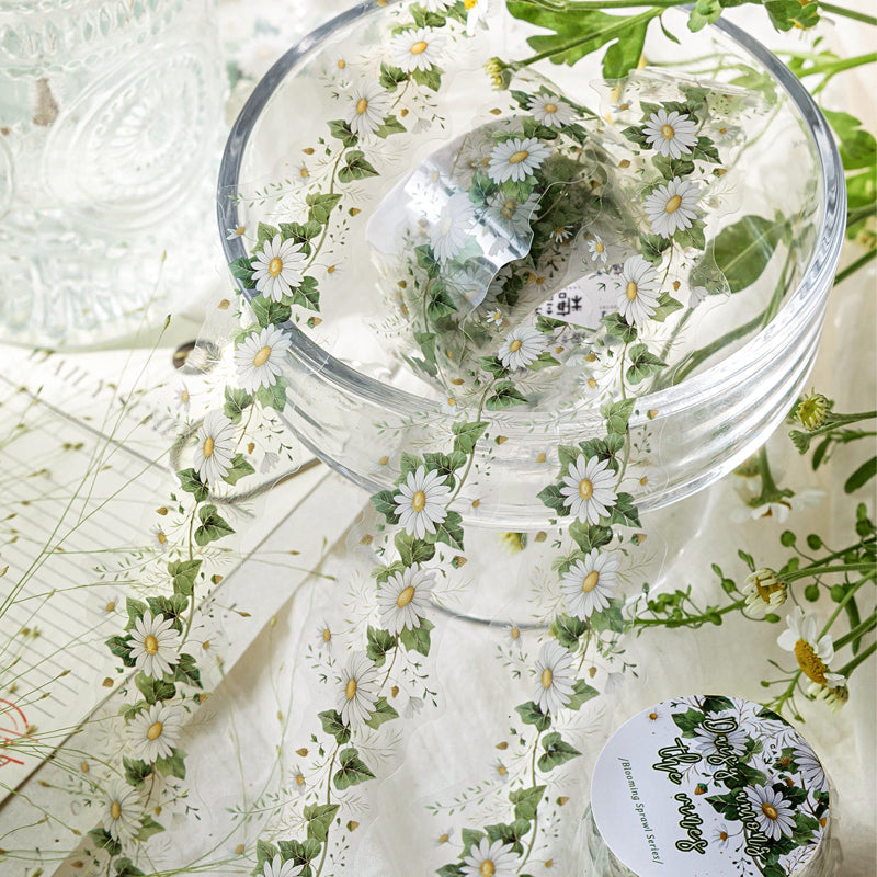 Floral Spread Series PET Tape featuring floral designs for journaling, scrapbooking and collage
