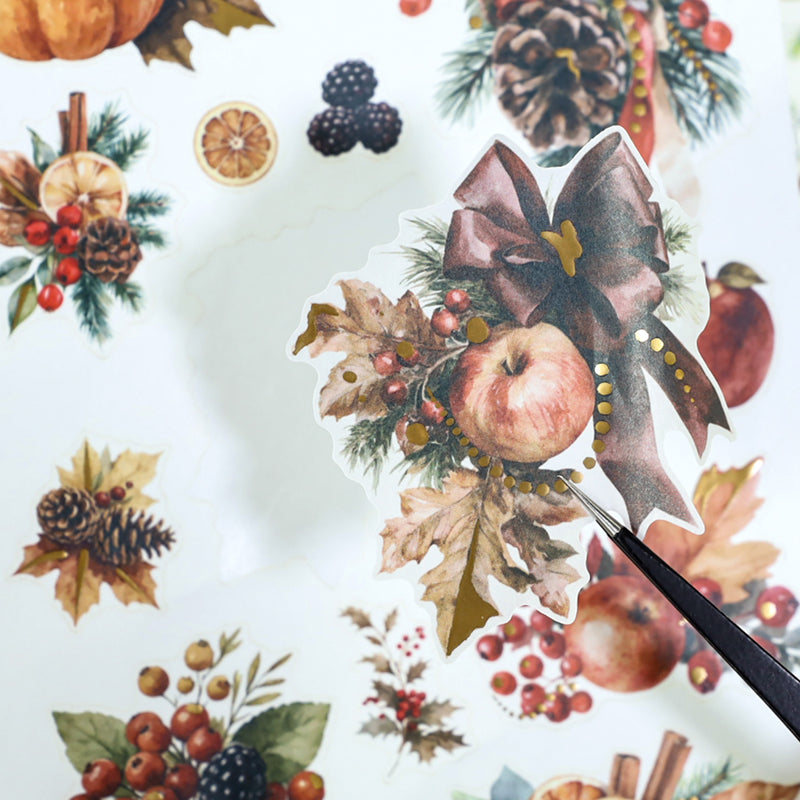 Autumn Memories Sticker Book featuring autumn, and book designs for journaling, scrapbooking and collage