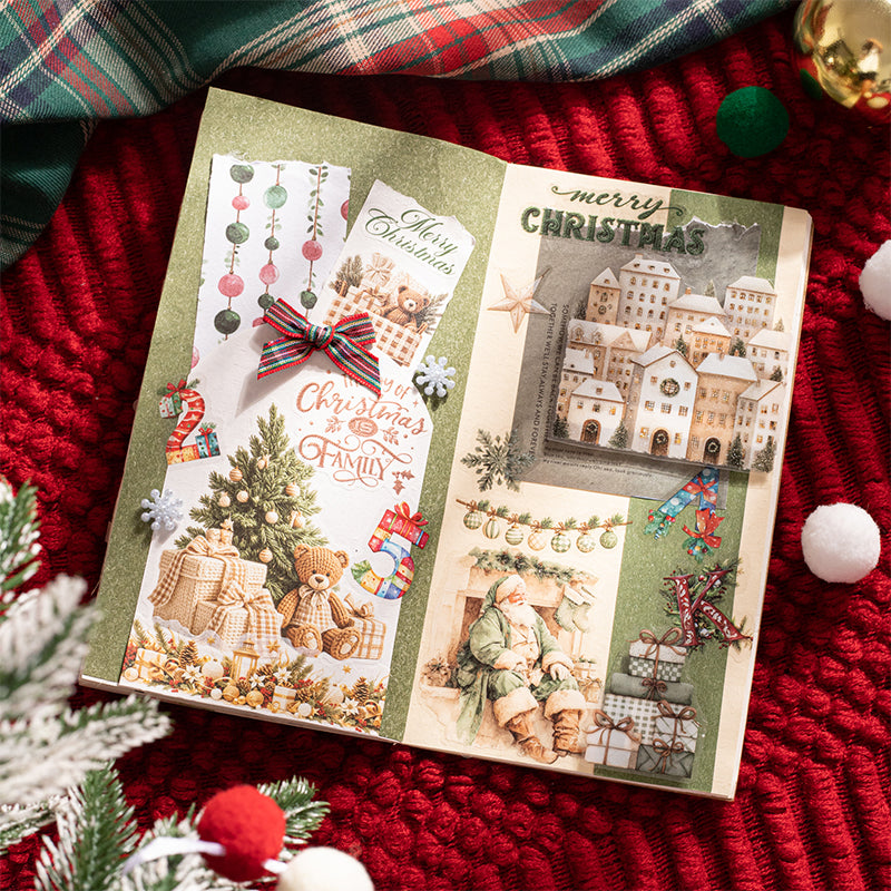 Look Forward Christmas Series Sticker Book featuring book designs for journaling, scrapbooking and collage