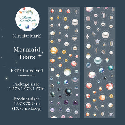 Lucky Starry Rain Series Die Cutting PET Tape